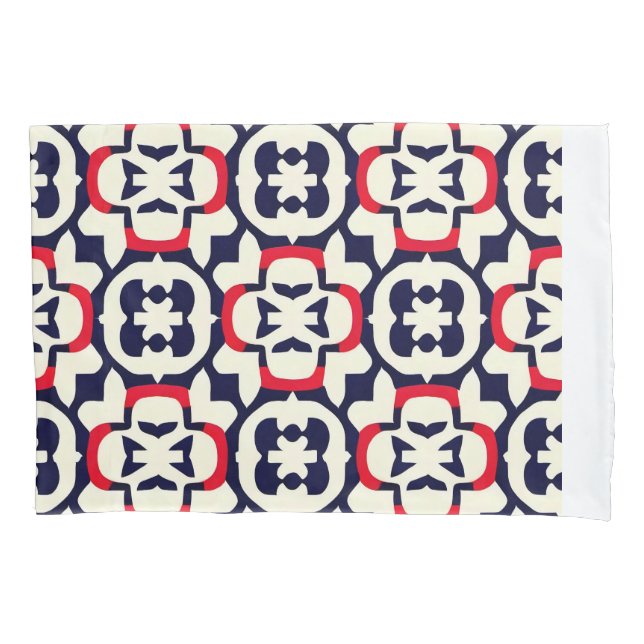 Luxus Red White und Blue Kissenbezug (Vorderseite)