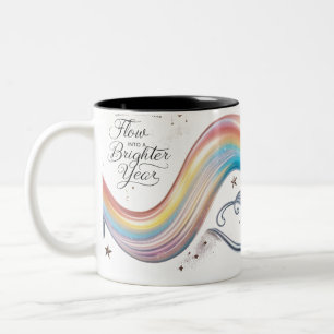 Luxus-Regenbogen-Fluss-Heller-Jahr-Zweifarben-Tass Zweifarbige Tasse