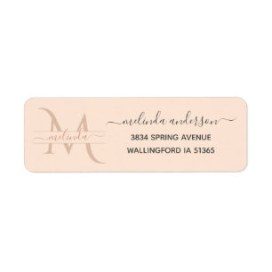 Luxus-Rosa-Monogramm mit individuellem Namen und A