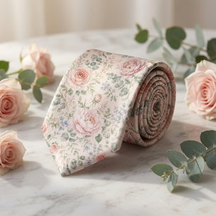 Luxus-Rosa-Rosen-Romantische-Gartenhochzeit Krawatte
