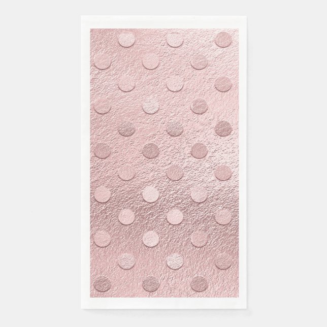 Luxus Rose Gold Pink Serviette (Vorderseite)