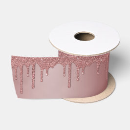 Luxus Rose Gold Sparkle Glitzer Tropfen Satin Ribb Satinband