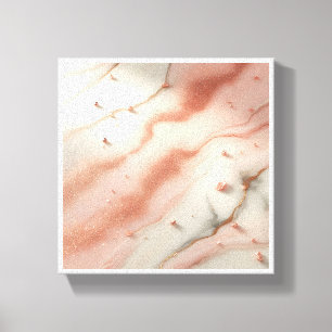 Luxus-Rose-Quartz-Marmor - Rosarot und Rose Go Leinwanddruck