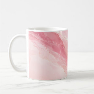 Luxus-Rosé-Rosenquarz-Marmor Kaffeetasse