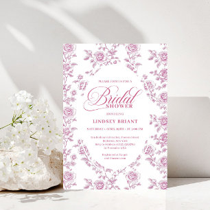 Luxus-Roségold-Blumenrosen-Brautjungfern-Einladung Einladung