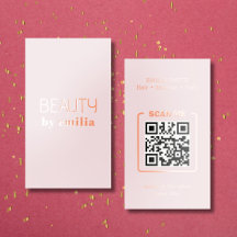 Luxus-Roségold-Folie-Schönheits-QR-Code