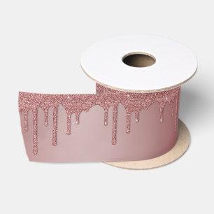 Luxus-Roségold-Glitter-Satinband Satinband