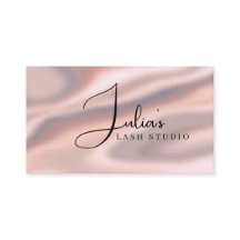 Luxus-Roségold-Satin-Wimpernstudio-Geschäftskarte