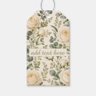 Luxus-Rosen- und Salbei-Eukalyptus-Hochzeit in Elf Geschenkanhänger
