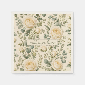 Luxus-Rosen- und Salbei-Eukalyptus-Hochzeit in Elf Serviette