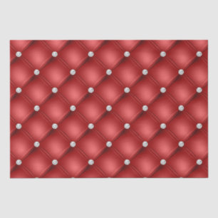 Luxus-Rot-Diamant-Tufting-Muster Seidenpapier