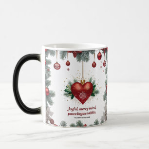 Luxus-Rot-Herz-Weihnachts-Farbenwandel-Tasse Verwandlungstasse
