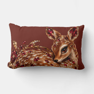 Luxus-Rotgold-Hirsch-Kunst Lendenkissen