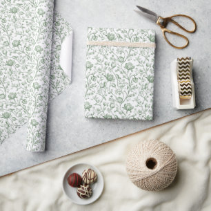 Luxus-Sage-Toile-Garten-Styling mit Erbe Geschenkpapier