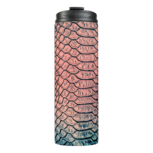 Luxus-Schlangenhintergrundtextur, Leder Thermosbecher