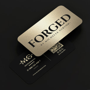 Luxus-Schmied Schweißer Schwarz Faux Gold Visitenkarte