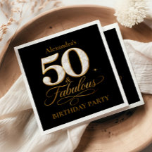 Luxus Schwarz Gold 50 & Fantastischer Geburtstag