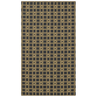 Luxus-Schwarz-Gold-Griechisches-Schlüssel-Muster Tischdecke