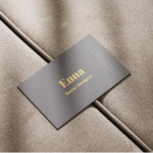 Luxus Schwarz & Gold Minimalistisches Professionel Visitenkarte