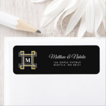 Luxus-Schwarz-Gold-Regal-Griechischer-Schlüssel-Mo