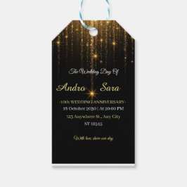 Luxus schwarz-gold schimmernde Lichter elegante Ke Geschenkanhänger