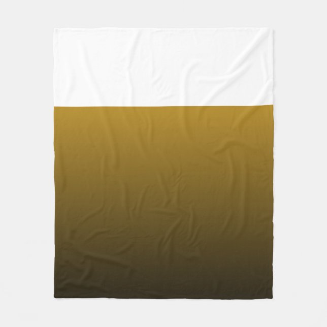 Luxus Schwarz und Gold Gradient Fleece Blanket (Vorderseite)