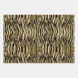 Luxus Schwarz und Gold Muster Exklusive Geschenke Geschenkpapier Set