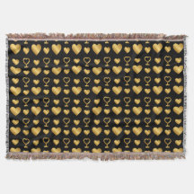 Luxus-Schwarze-Goldfolie-Herzen