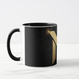 Luxus Schwarze Tasse Alphabetisch
