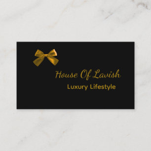 Luxus Schwarze und Goldene Bogen Business Chic Bou Visitenkarte
