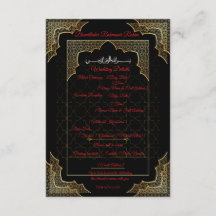 Luxus-Schwarze-und-goldene-Muslim-Hochzeits-Detail