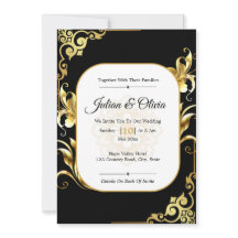 Luxus-Schwarze-und-Goldene-Royale-Hochzeit