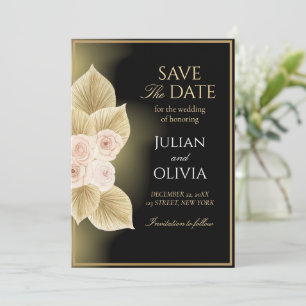 Luxus-Schwarze-und-Goldene-Save-the-Date-Karte Einladung