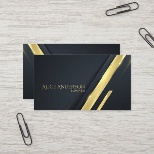 Luxus schwarzes Gold elegantes Anwalt Geschäfts Ka Visitenkarte
