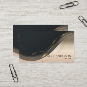 Luxus schwarzes Gold elegantes Anwalt  Visitenkart Visitenkarte