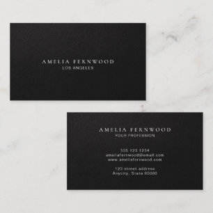Luxus-Schwarzes-Leder-Profi-Minimal-Custom Visitenkarte