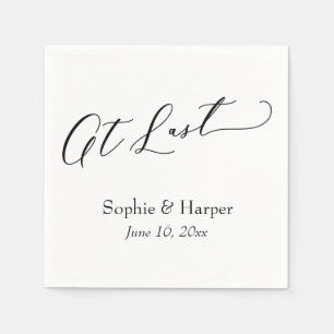 Luxus Script Schriftart Einfache Typografie endlic Serviette