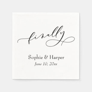 Luxus Script Schriftart Einfache Typografie Endlic Serviette