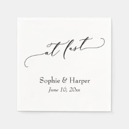 Luxus Script Schriftart Einfache Typografie endlic Serviette