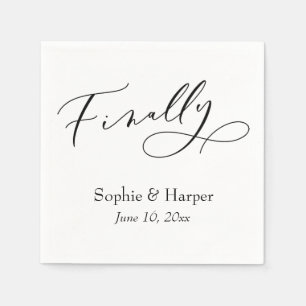 Luxus Script Schriftart Einfache Typografie Endlic Serviette