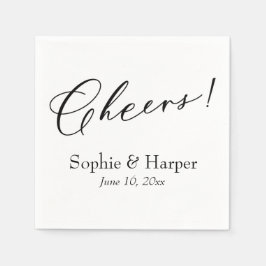 Luxus Script Simple Typografie Cheers! Serviette