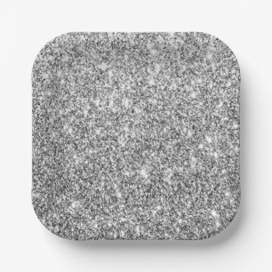 Luxus-Silber-Glitter-Party-Papier-Serviette Pappteller