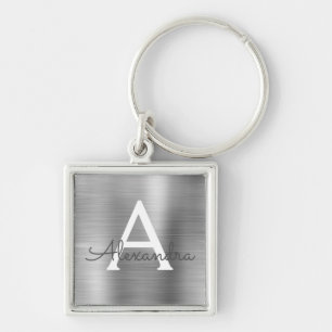 Luxus-Silber-Imitat-Edelstahl-Monogramm Schlüsselanhänger