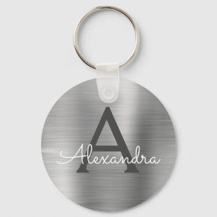 Luxus-Silber-Imitat-Edelstahl-Monogramm Schlüsselanhänger