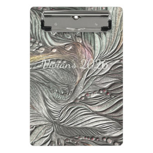 Luxus-Silber-Metall-Blätter Mini-Clipboard Mini Klemmbrett
