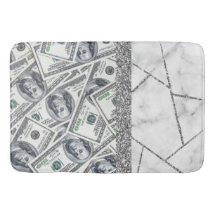 Luxus Silbergeländer Innenbereich Marmor Glitzer S Badematte