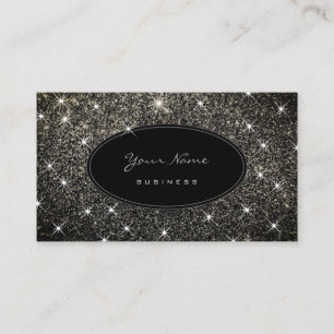 Luxus Silberner Glitzer Glam Luminous Stars Elegan Visitenkarte