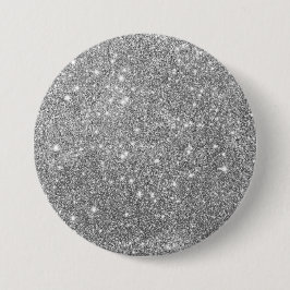 Luxus Silver Glitzer Button