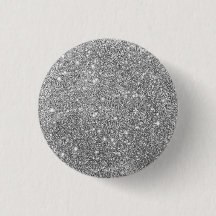 Luxus Silver Glitzer Button