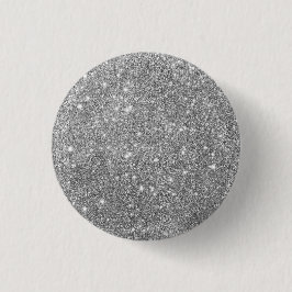 Luxus Silver Glitzer Button